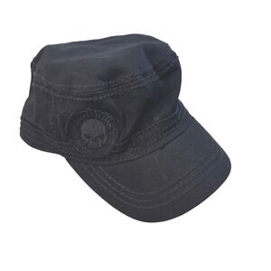 Harley Davidson Skull Military Style Hat Black Men Size ML/WI